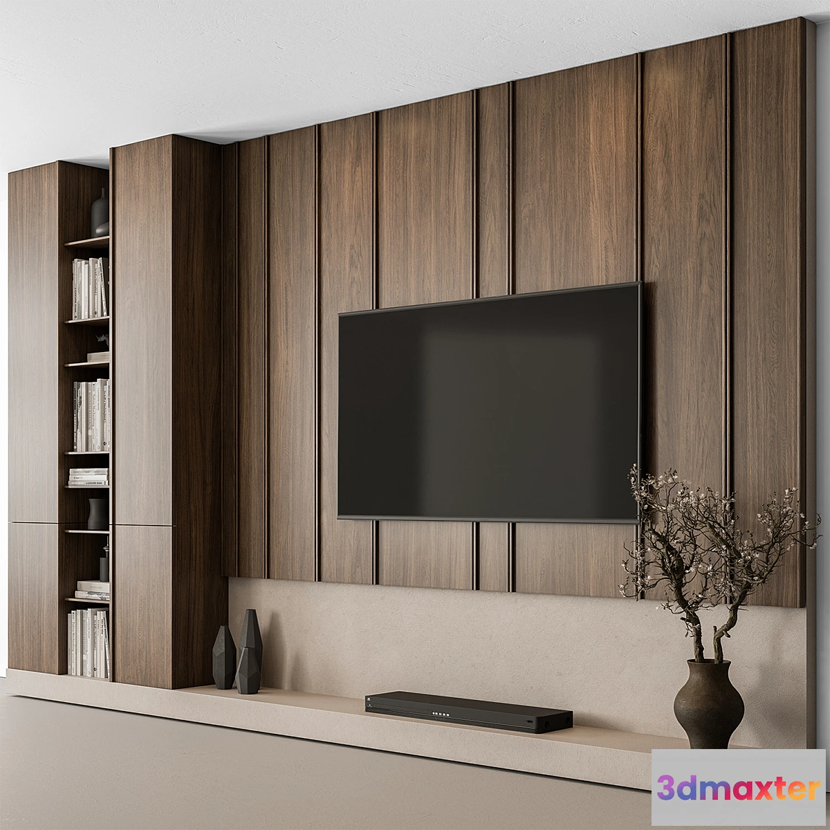 1348038 - TV Wall Wooden - Set 110 3D Max