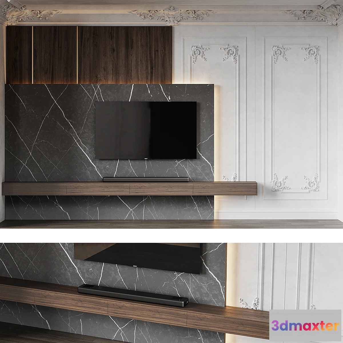 1350955 - TV Wall Set Pro 01 3D Max