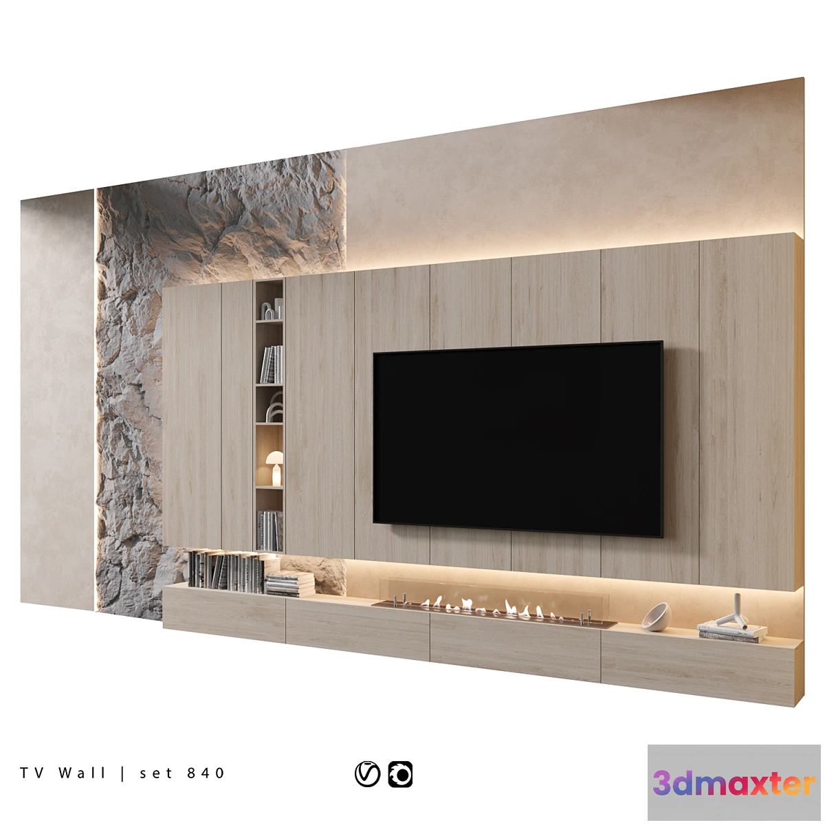 1351948 - TV Wall  set 840 3D Max