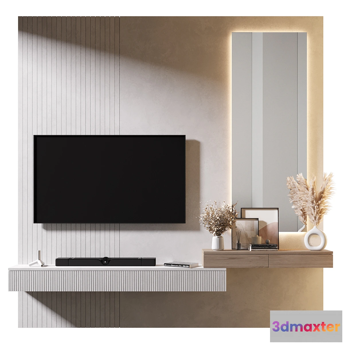 1352556 - TV Wall  set 913 3D Max