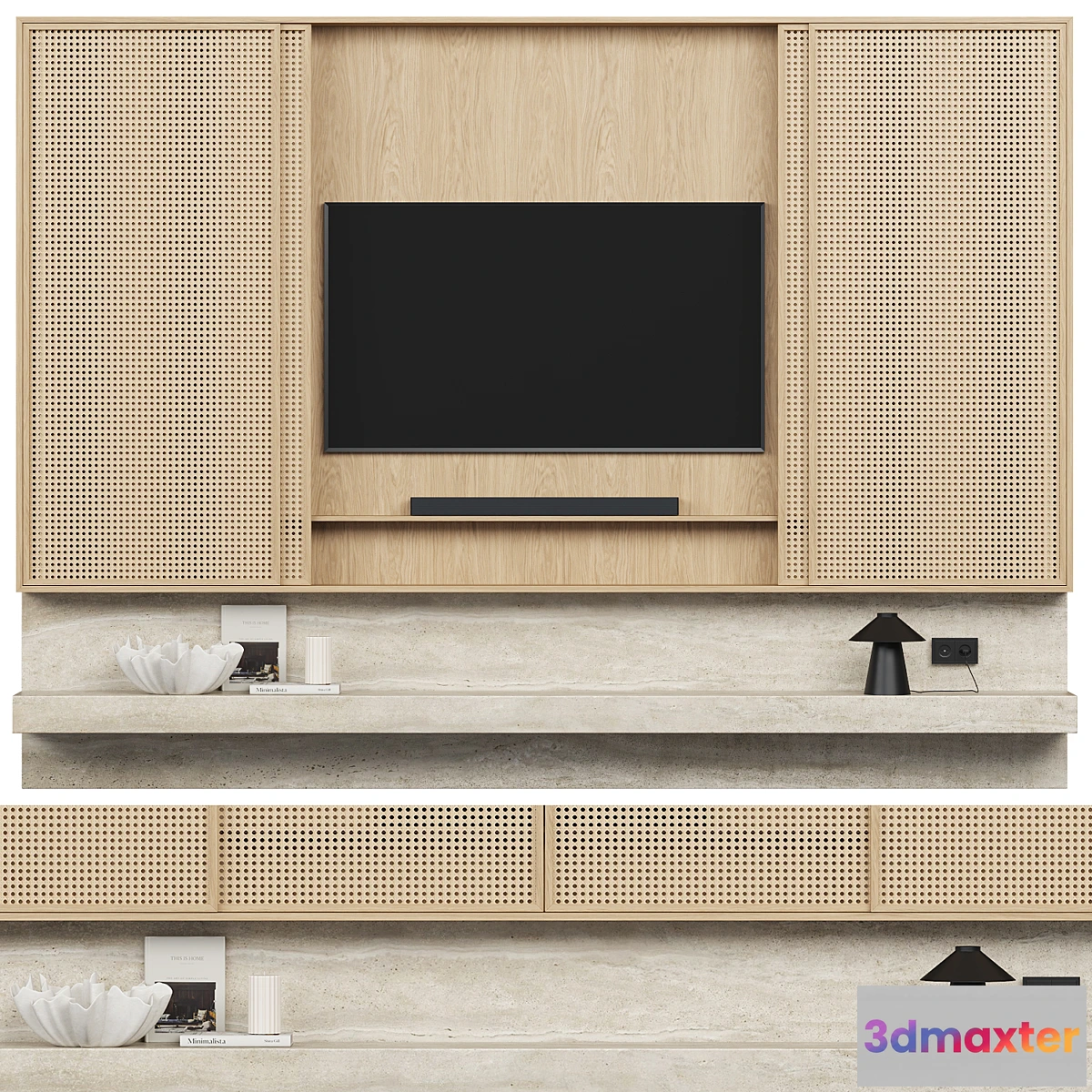 1354040 - TV Wall with Chipper lamp 3D Max