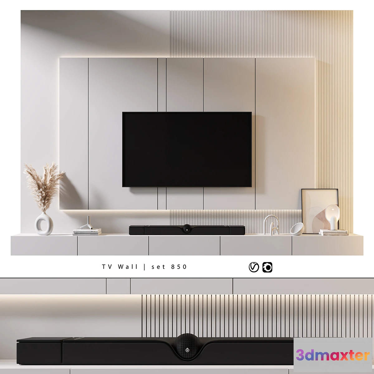 1354090 - TV Wall  set 850 3D Max