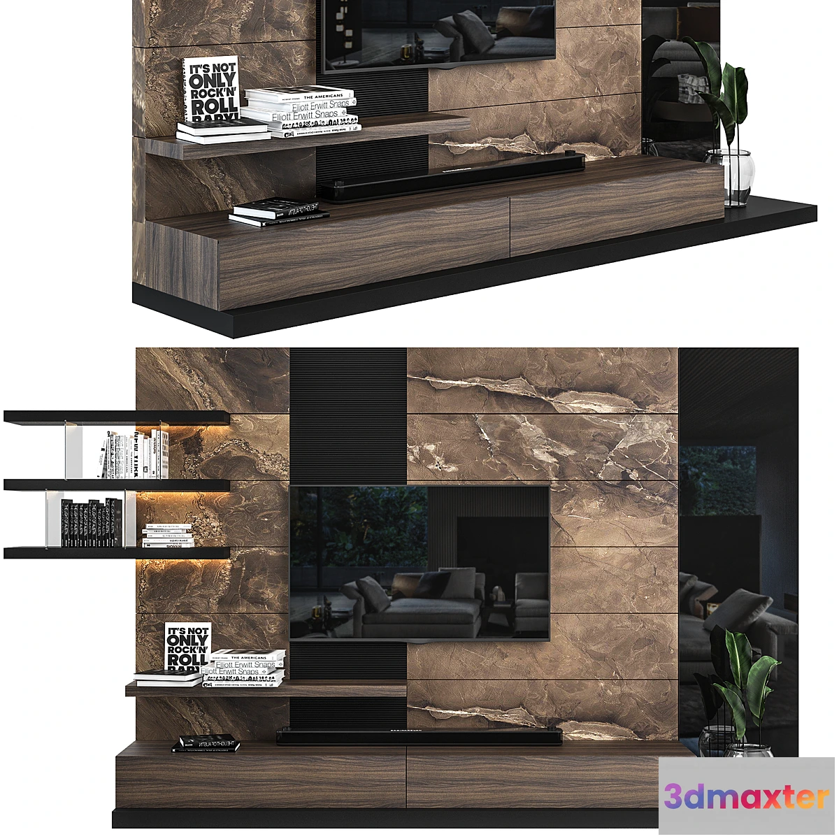 1355606 - Tv wall set 03 3D Max