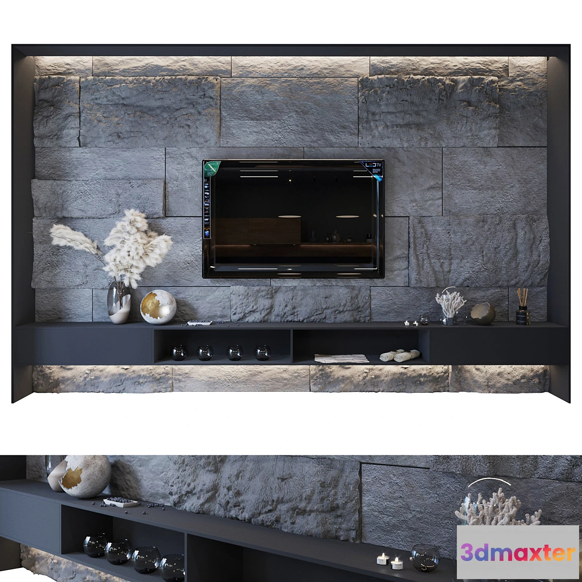 1356053 - TV zone in stone - No.2 3D Max