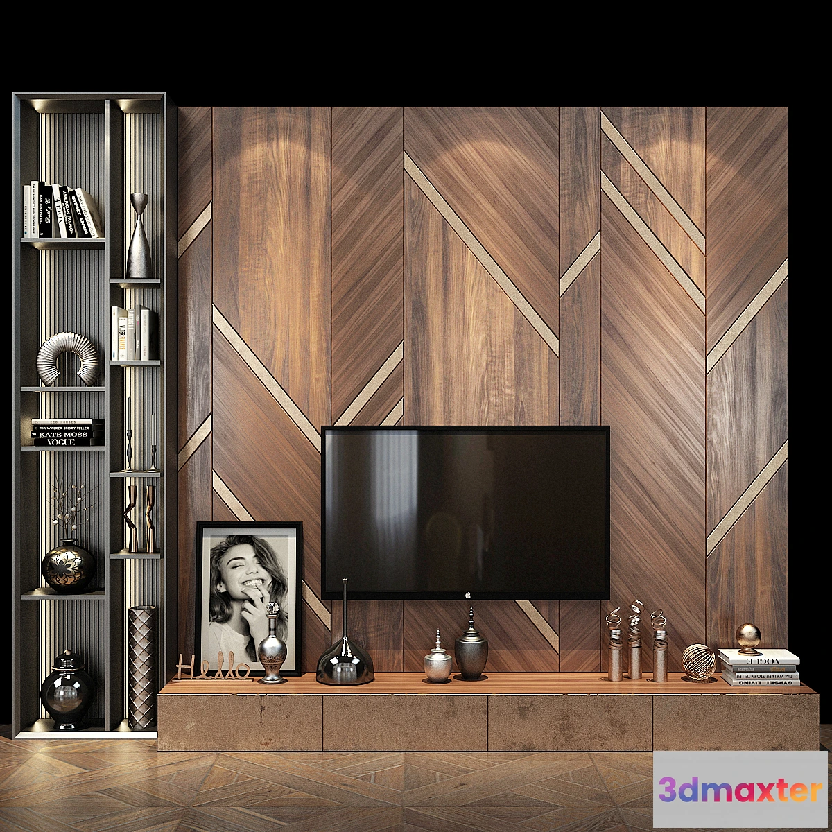 1356175 - TV shelf set 312 3D Max