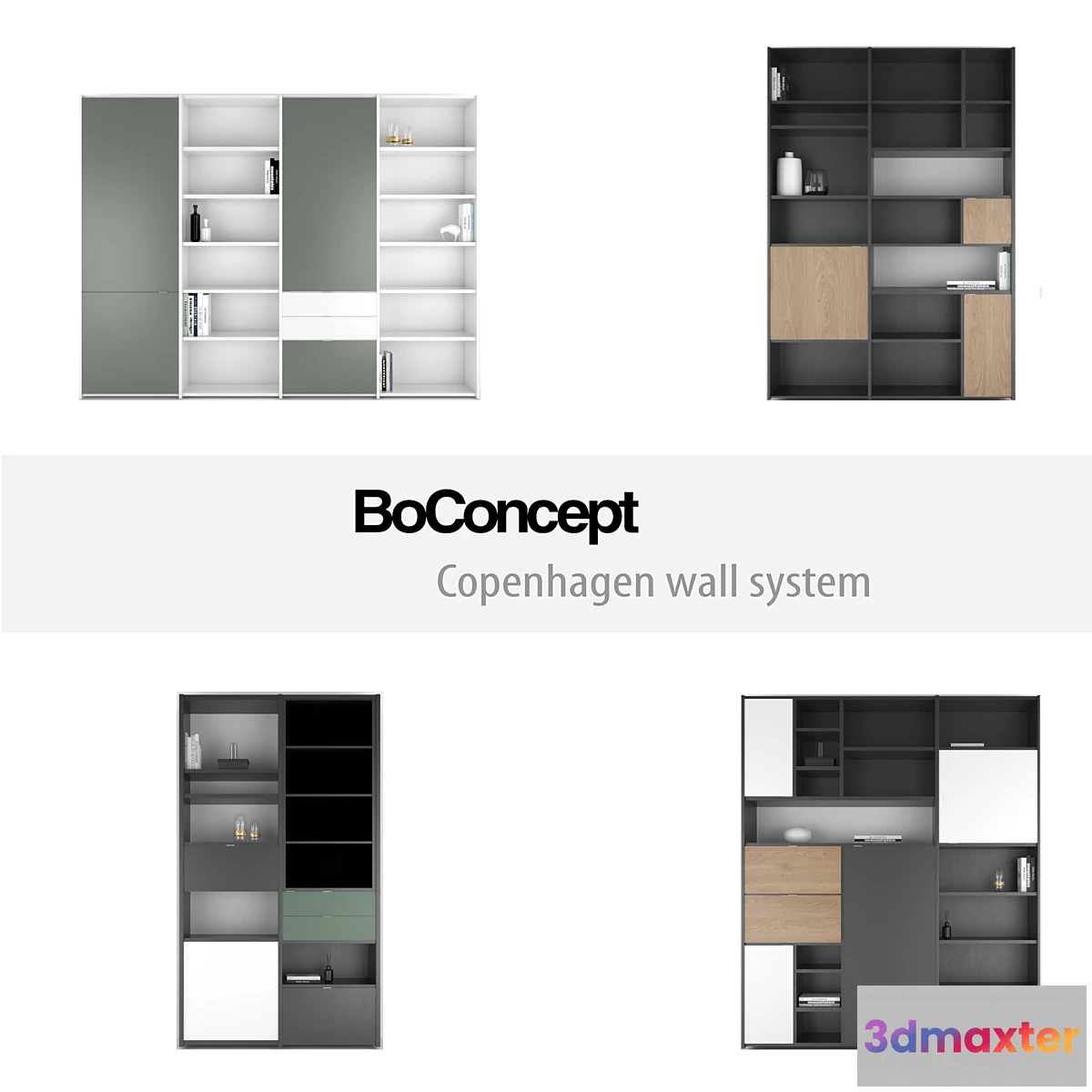 1356269 - BoConcept Copenhagen wall system  set 2 3D Max