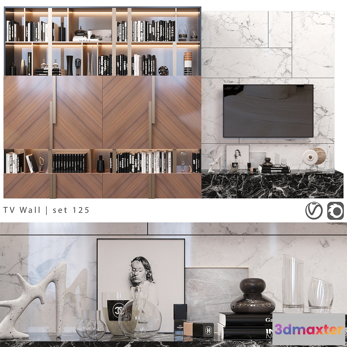 1397024 - TV Wall  set 125 3D Max