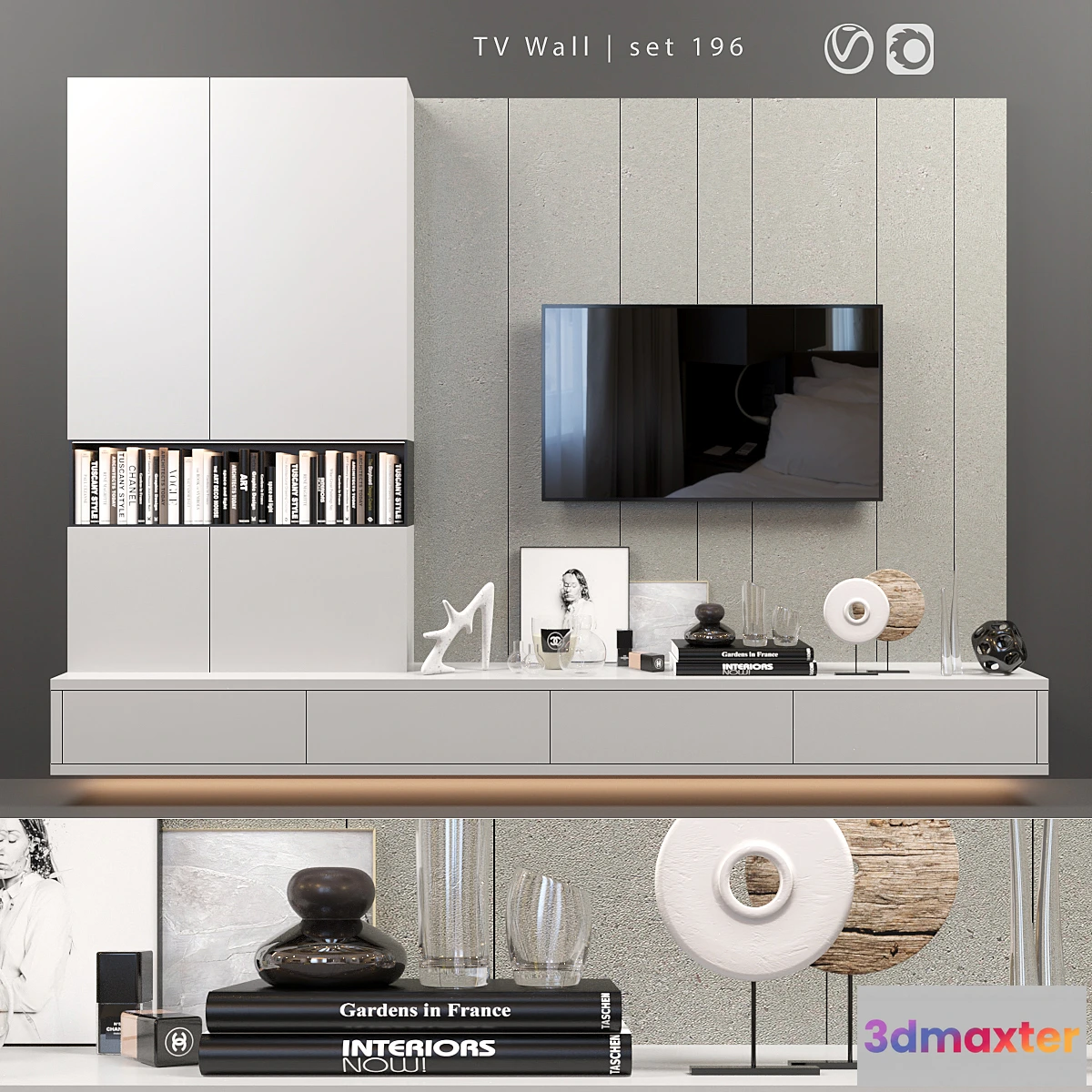 1402758 - TV Wall  set 196 3D Max