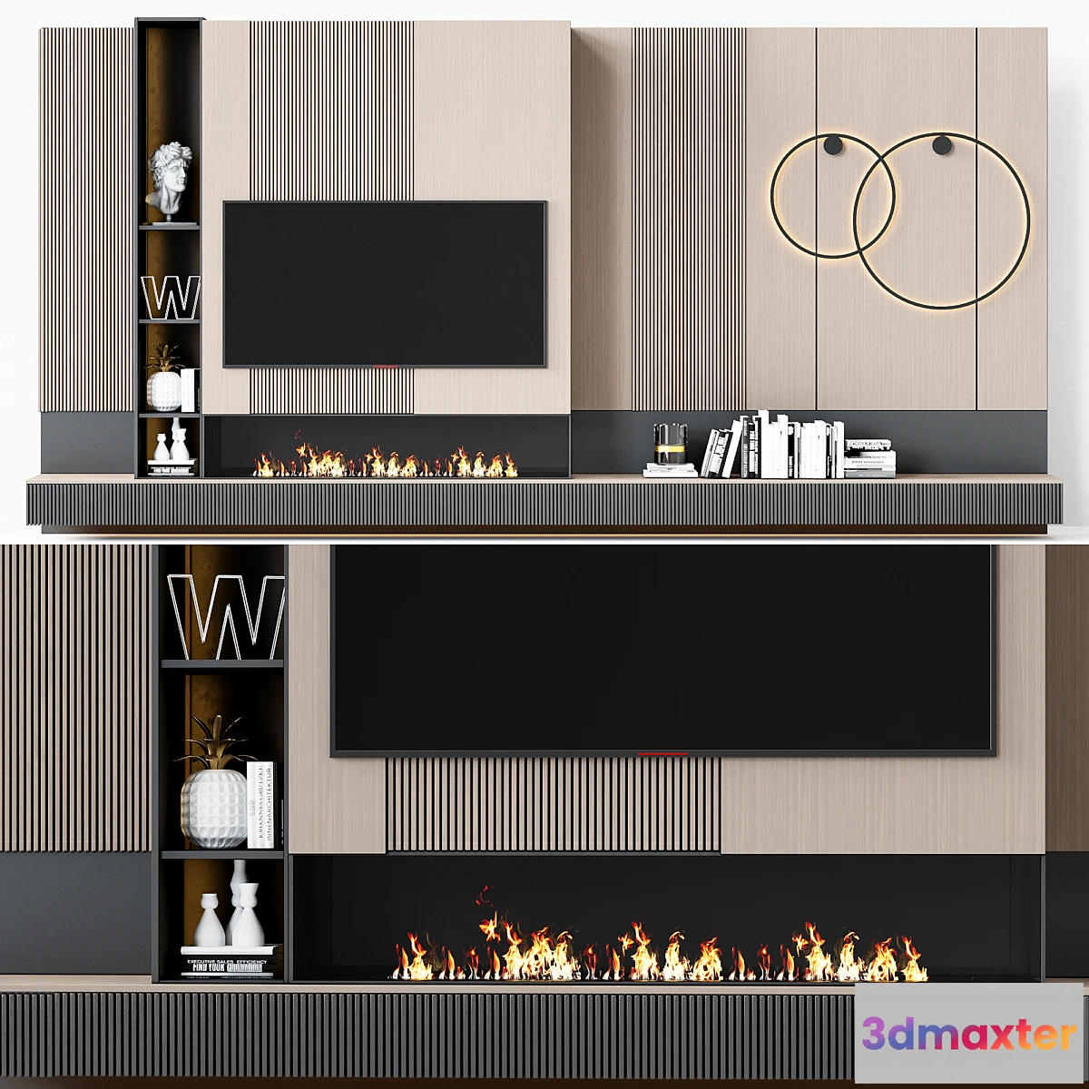 1405728 - TV wall modern 70 3D Max