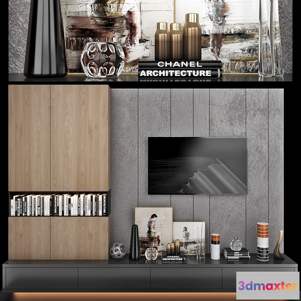 1409740 - TV Wall  set 19 3D Max