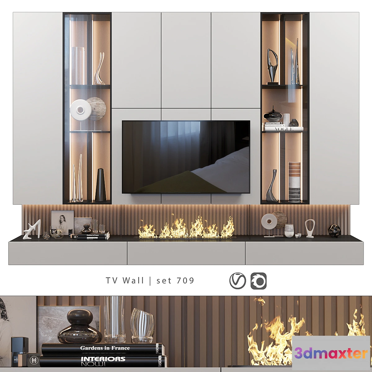 1417096 - TV Wall  set 709 3D Max