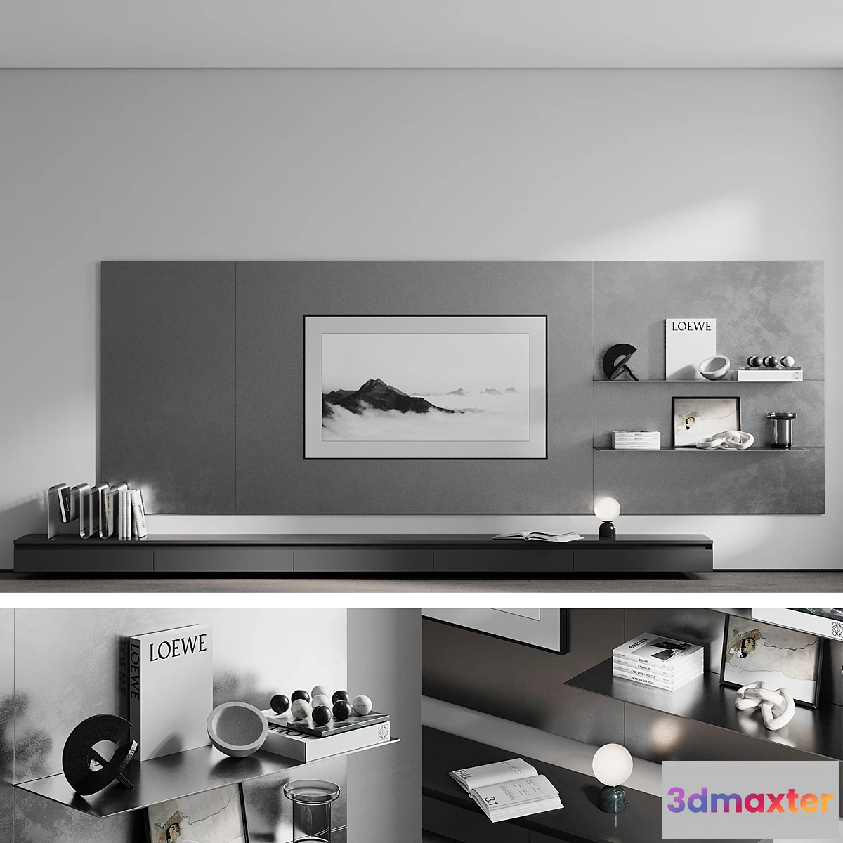 1417870 - TV wall Glowe 3D Max