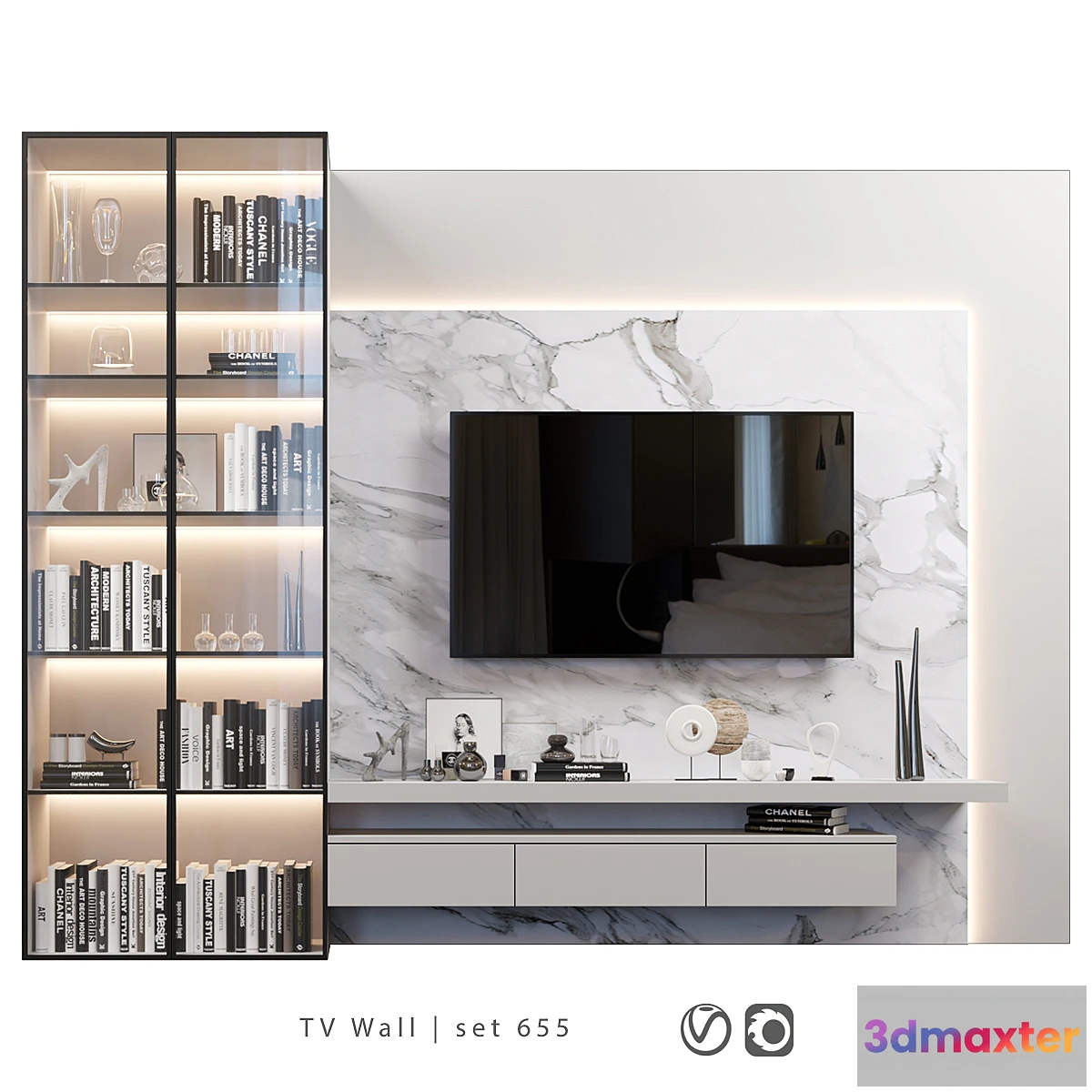 1420292 - TV Wall  set 655 3D Max