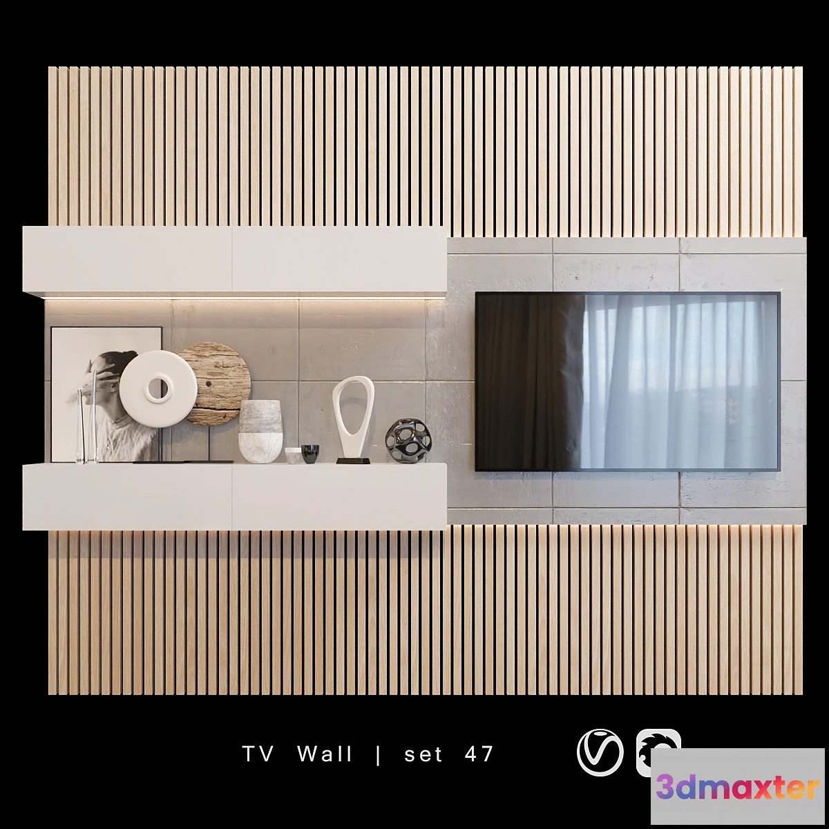 1420510 - TV Wall  set 47 3D Max