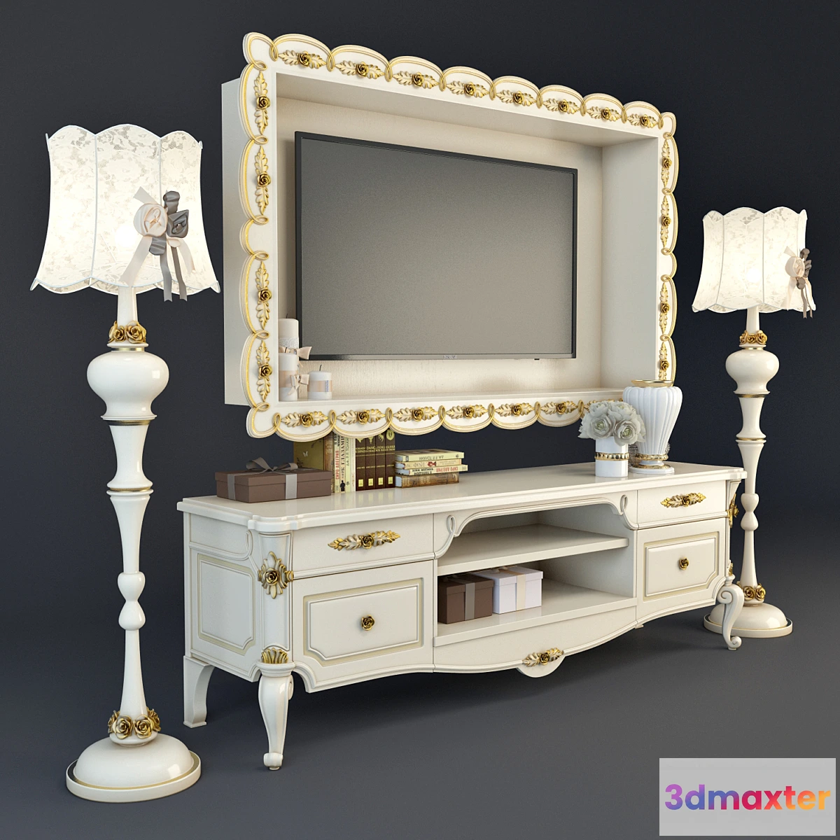 1421874 - Bedside table for Antonelli Moravio Charme 3D Max