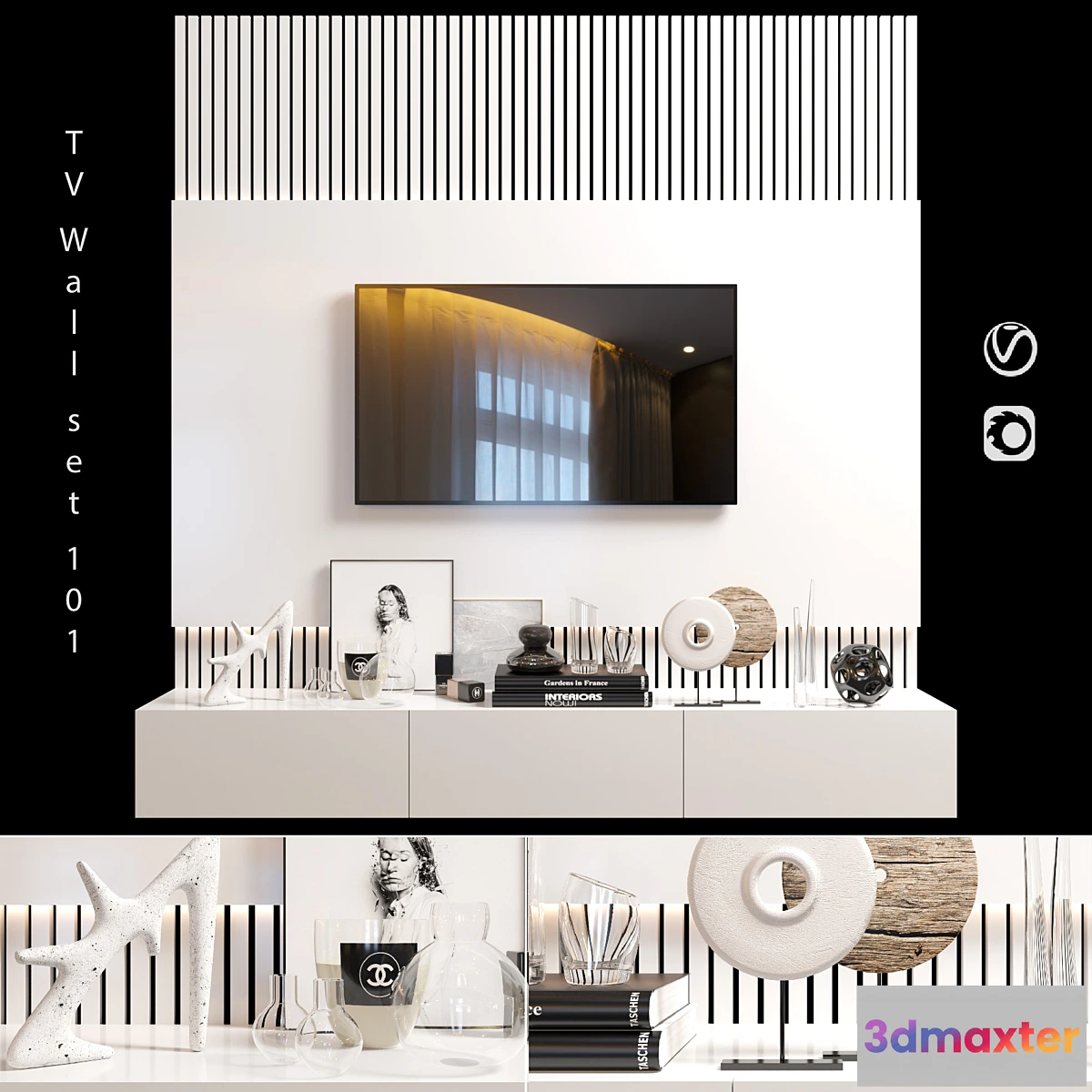 1430266 - TV Wall  set 101 3D Max