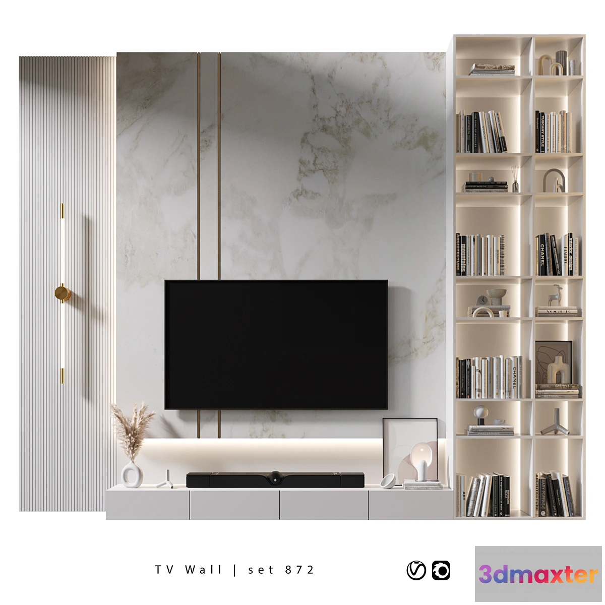 1432954 - TV Wall  set 872 3D Max