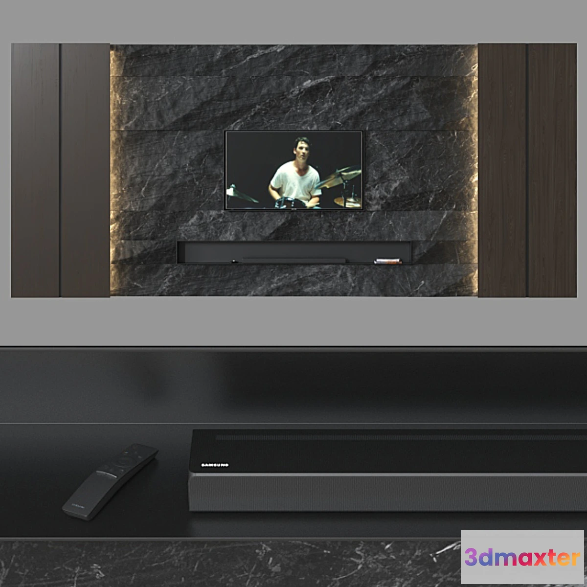 1438280 - TV wall 034. (optimized) 3D Max