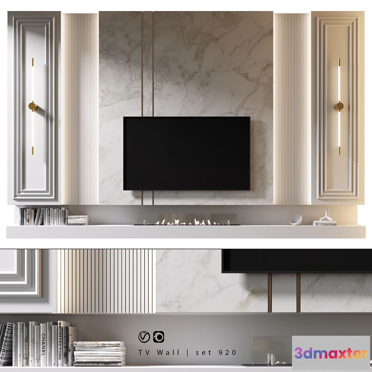 1440258 - TV Wall  set 920 3D Max