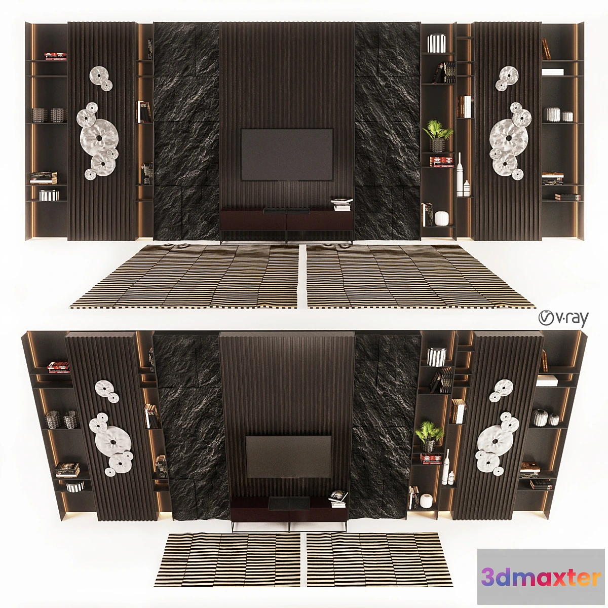 1440678 - TV wall_Decorative set 3D Max