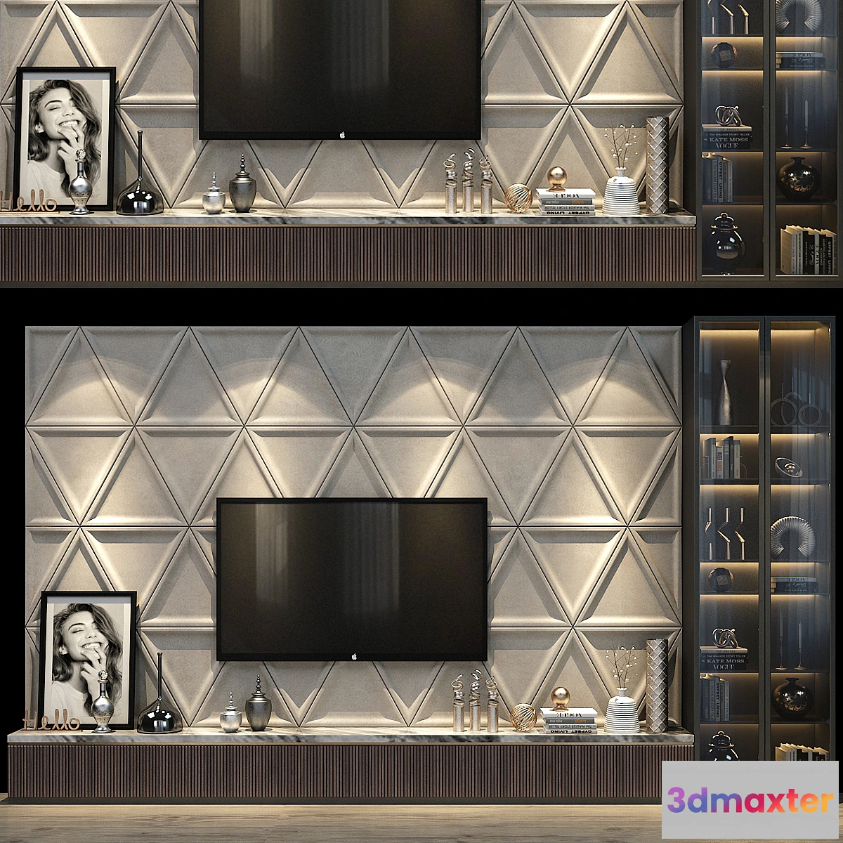 1448948 - TV Wall set 0303 3D Max