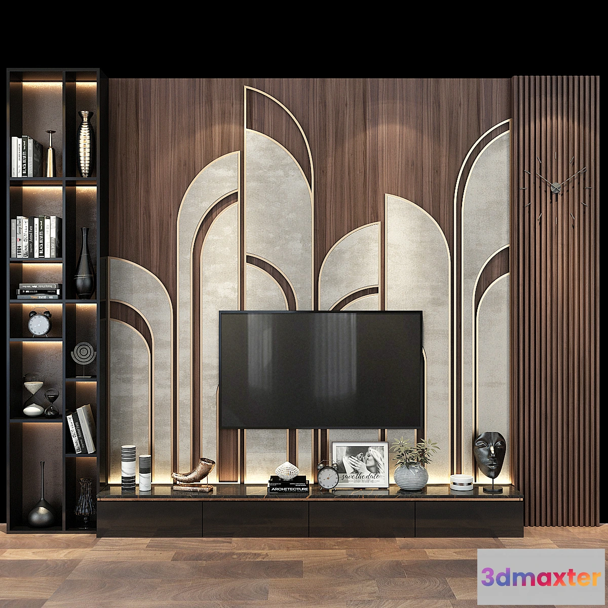 1449376 - TV wall set 247 3D Max