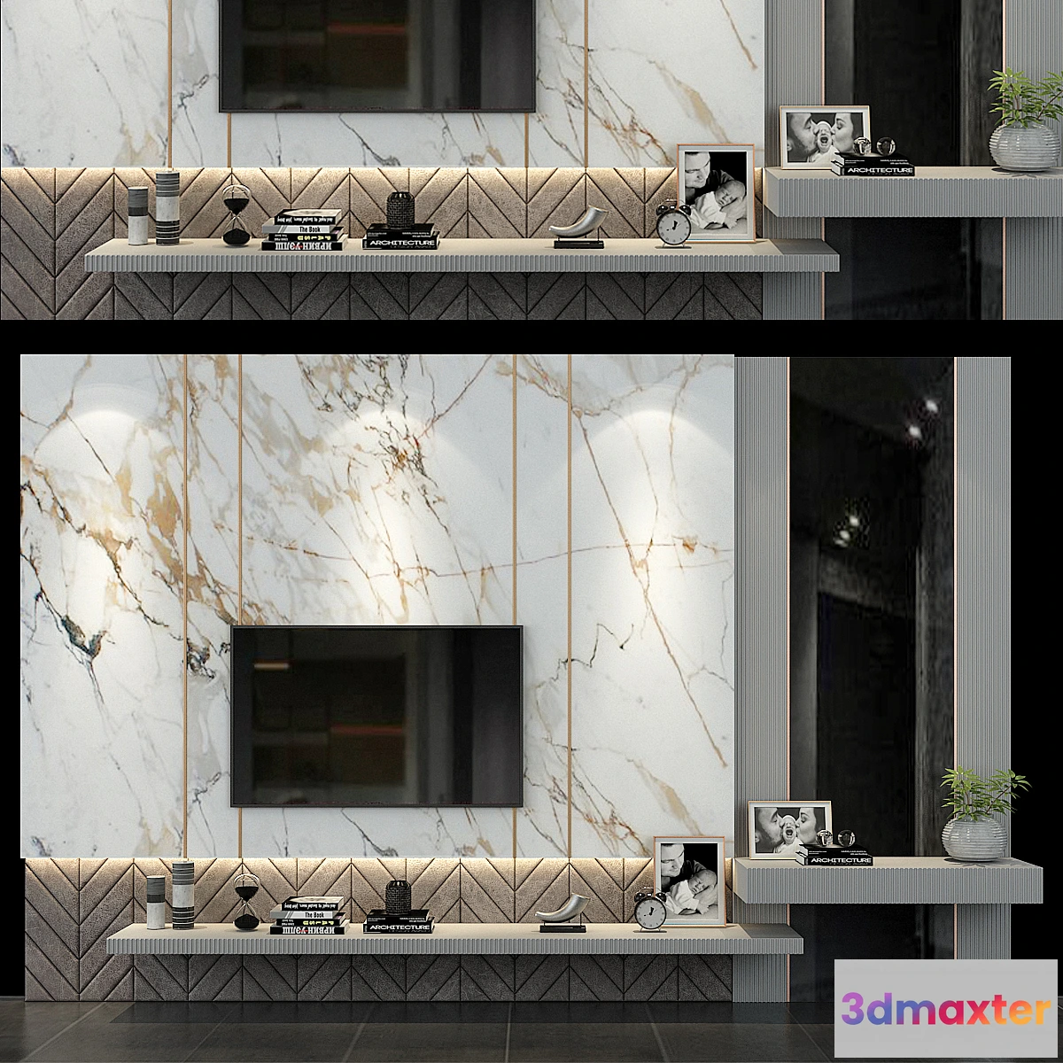 1449664 - TV Stand set 0134 3D Max