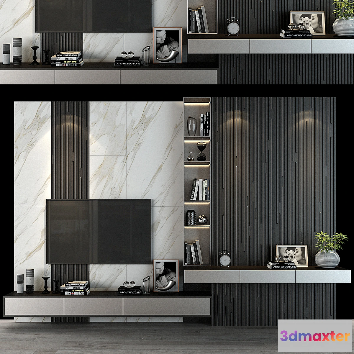 1451184 - TV shelf and table work set 95 3D Max