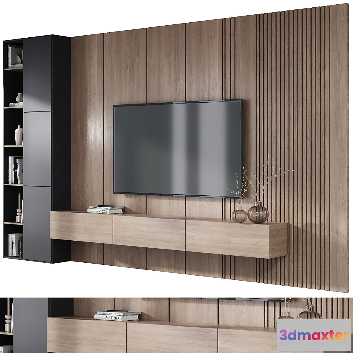 1451460 - TV wall decor set4 3D Max