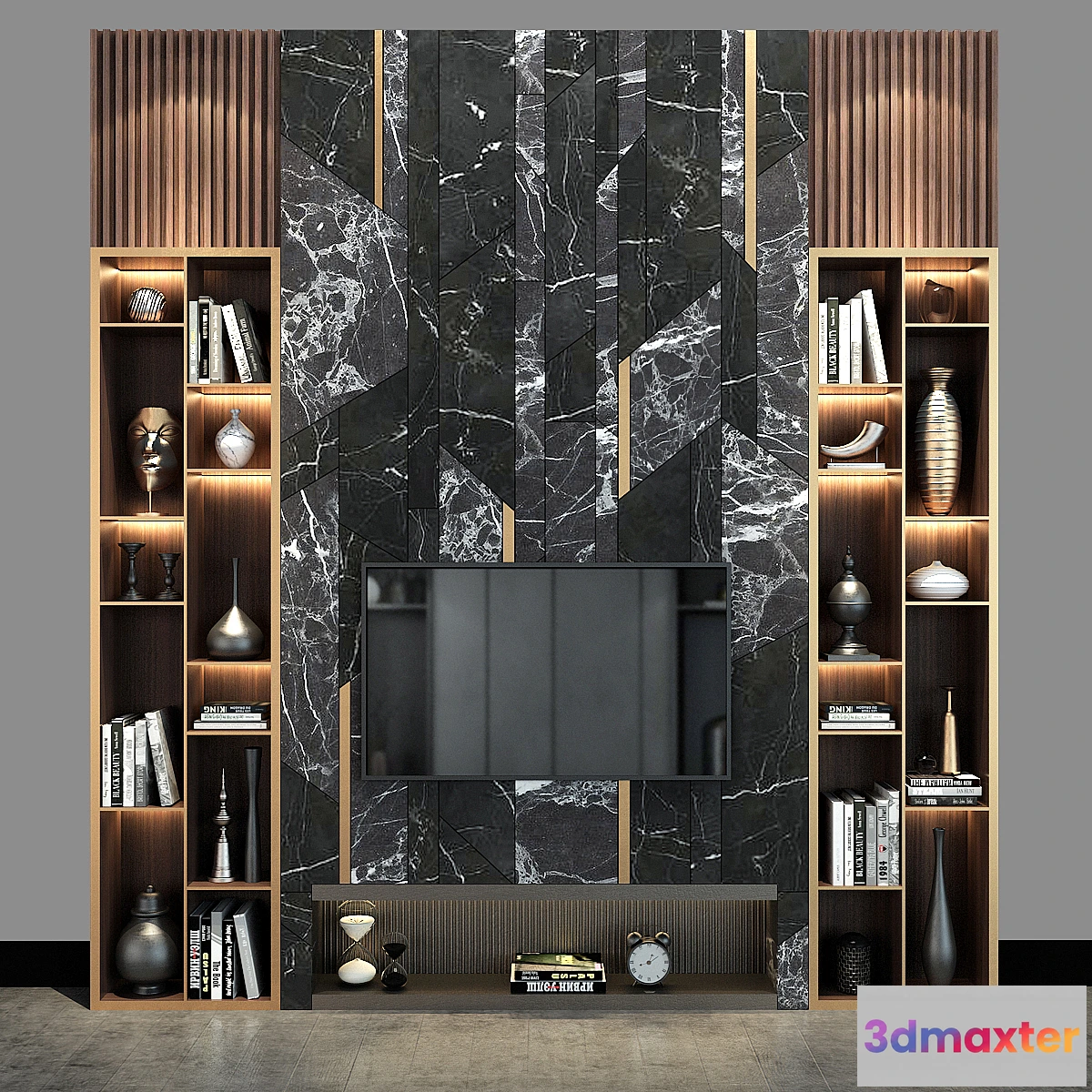 1452726 - TV Wall set 68 3D Max