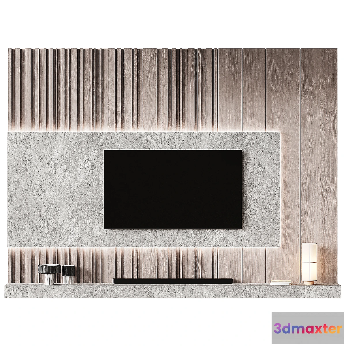 1456164 - TV Wall set 03 3D Max