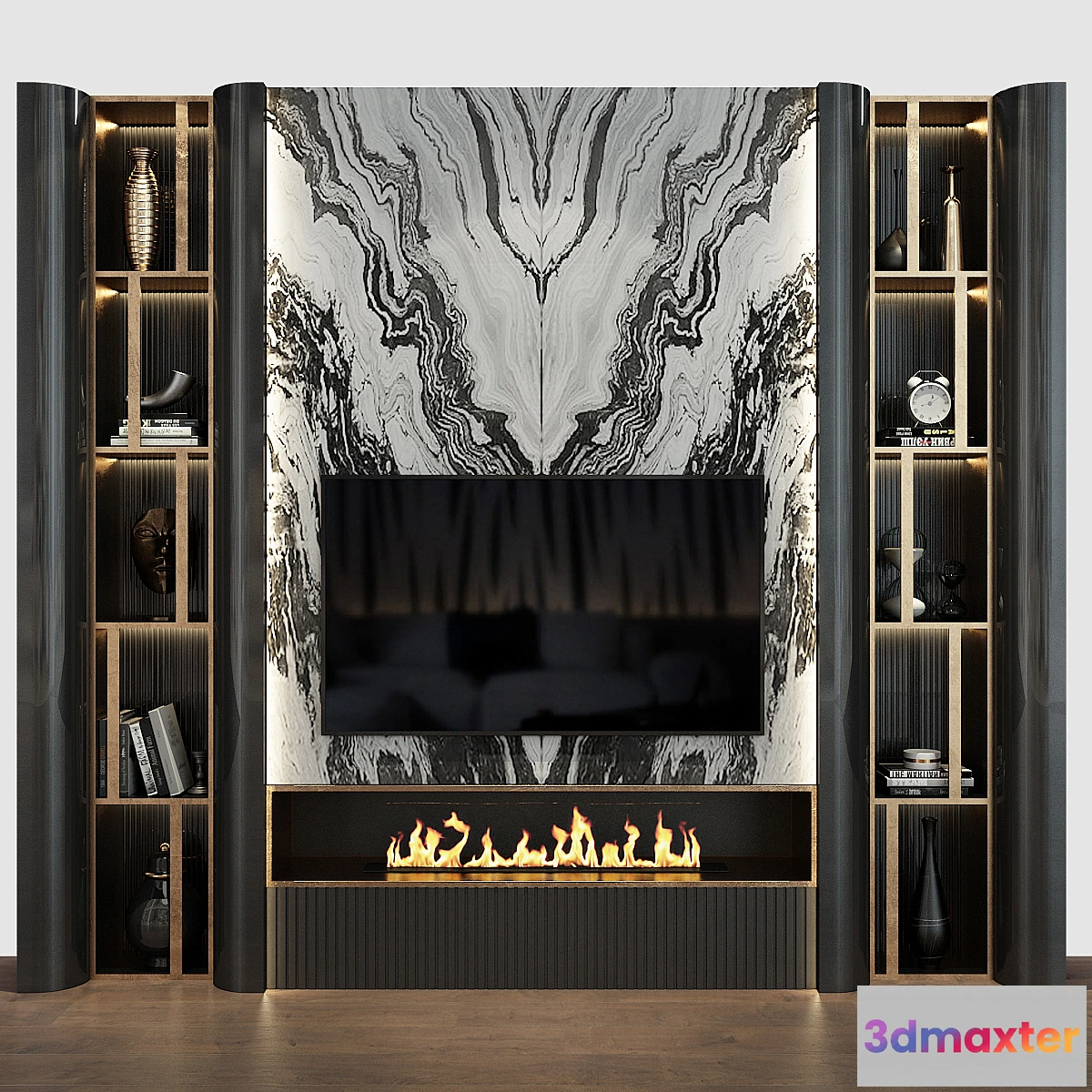 1457946 - TV wall set 227 3D Max