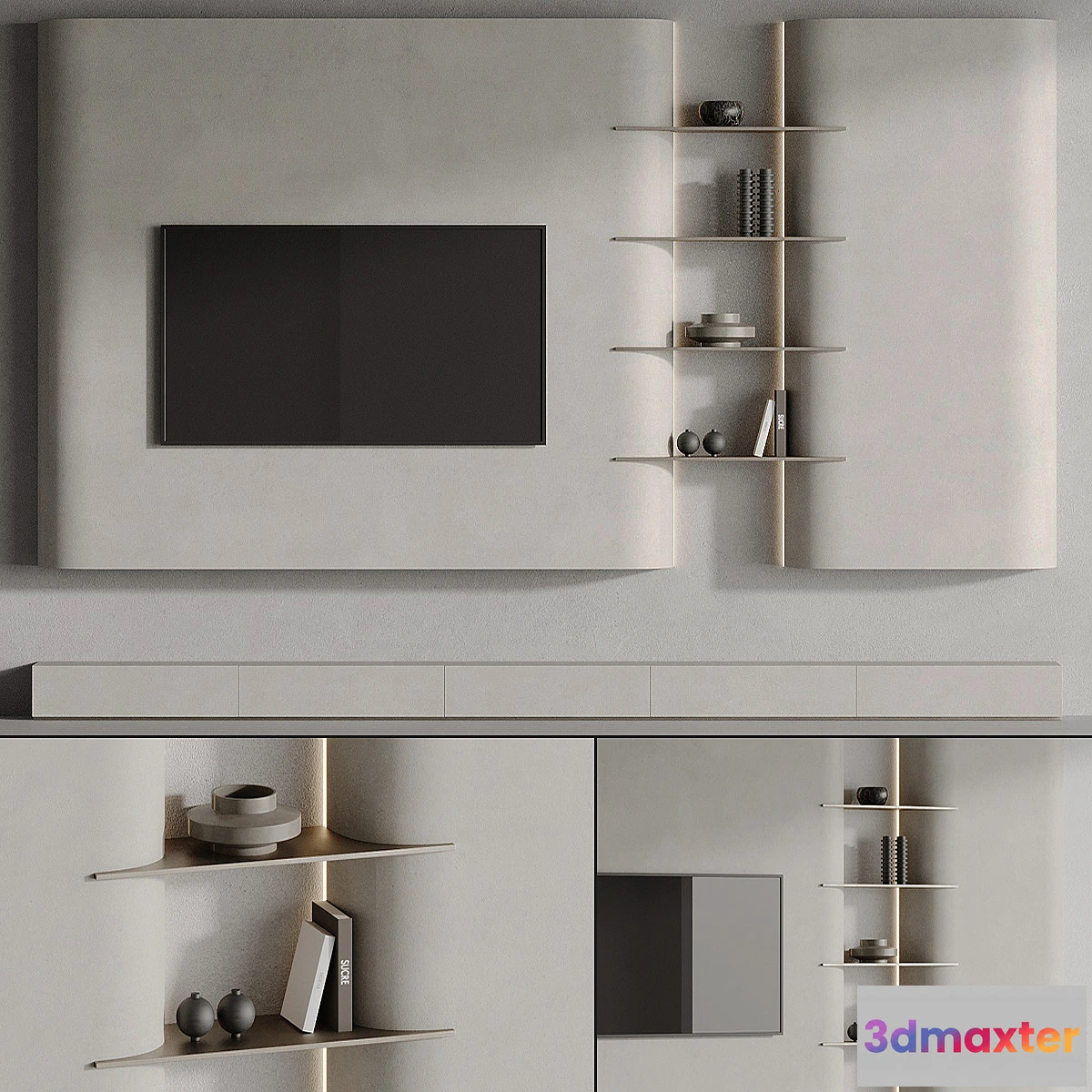 1460374 - TV wall 002 3D Max