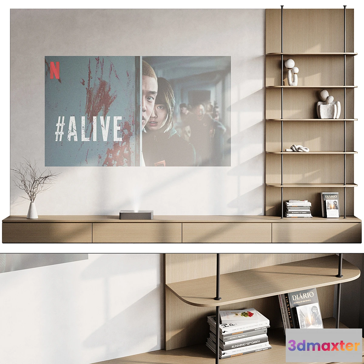 1463960 - TV Set VAVA Projector 3D Max