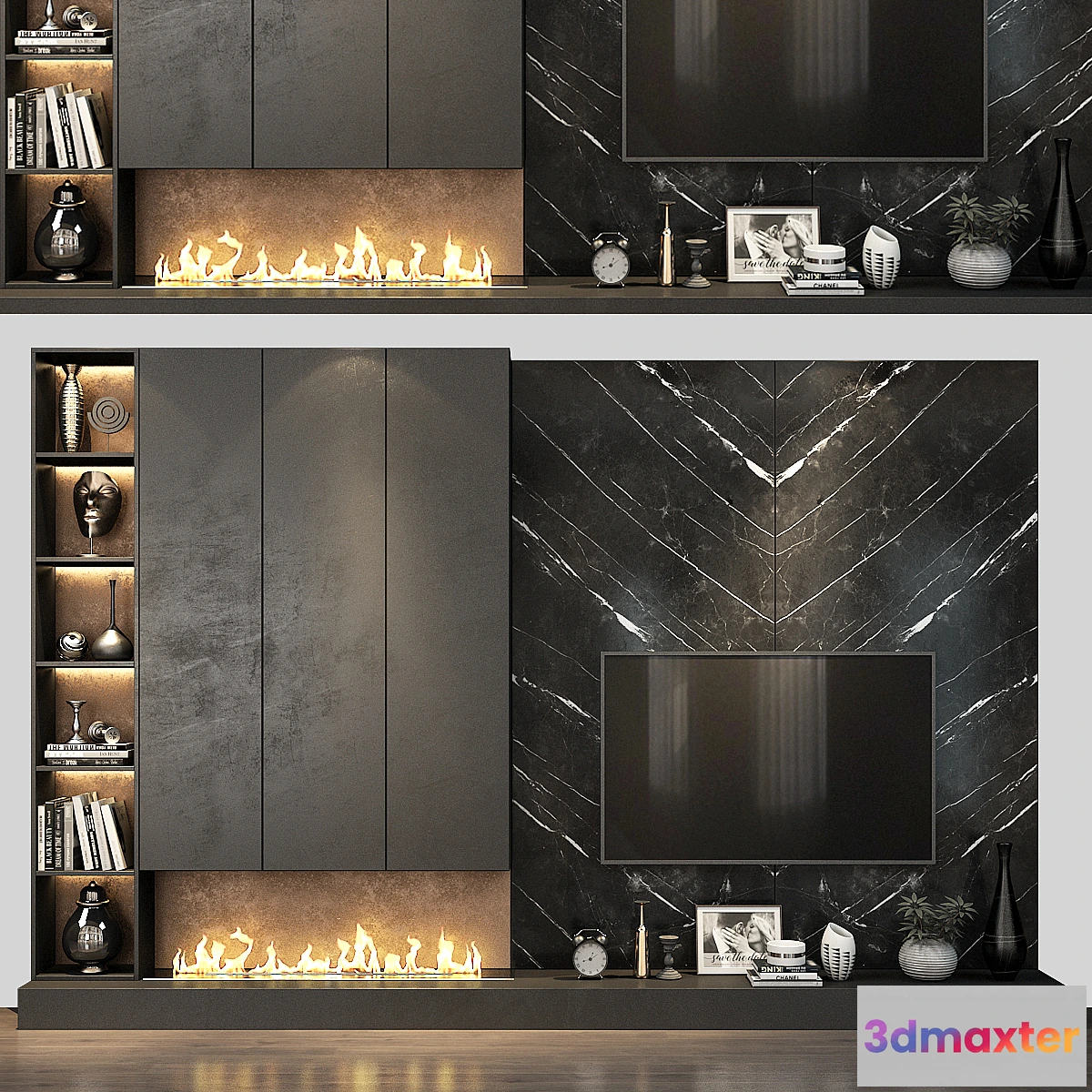 1467446 - TV Wall set 203 3D Max