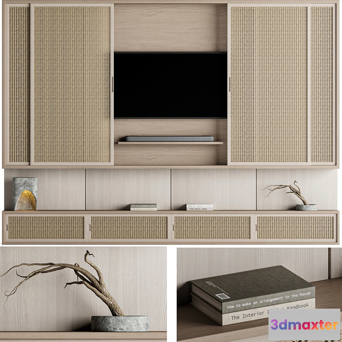 1470840 - Rattan TV Wall 01 3D Max