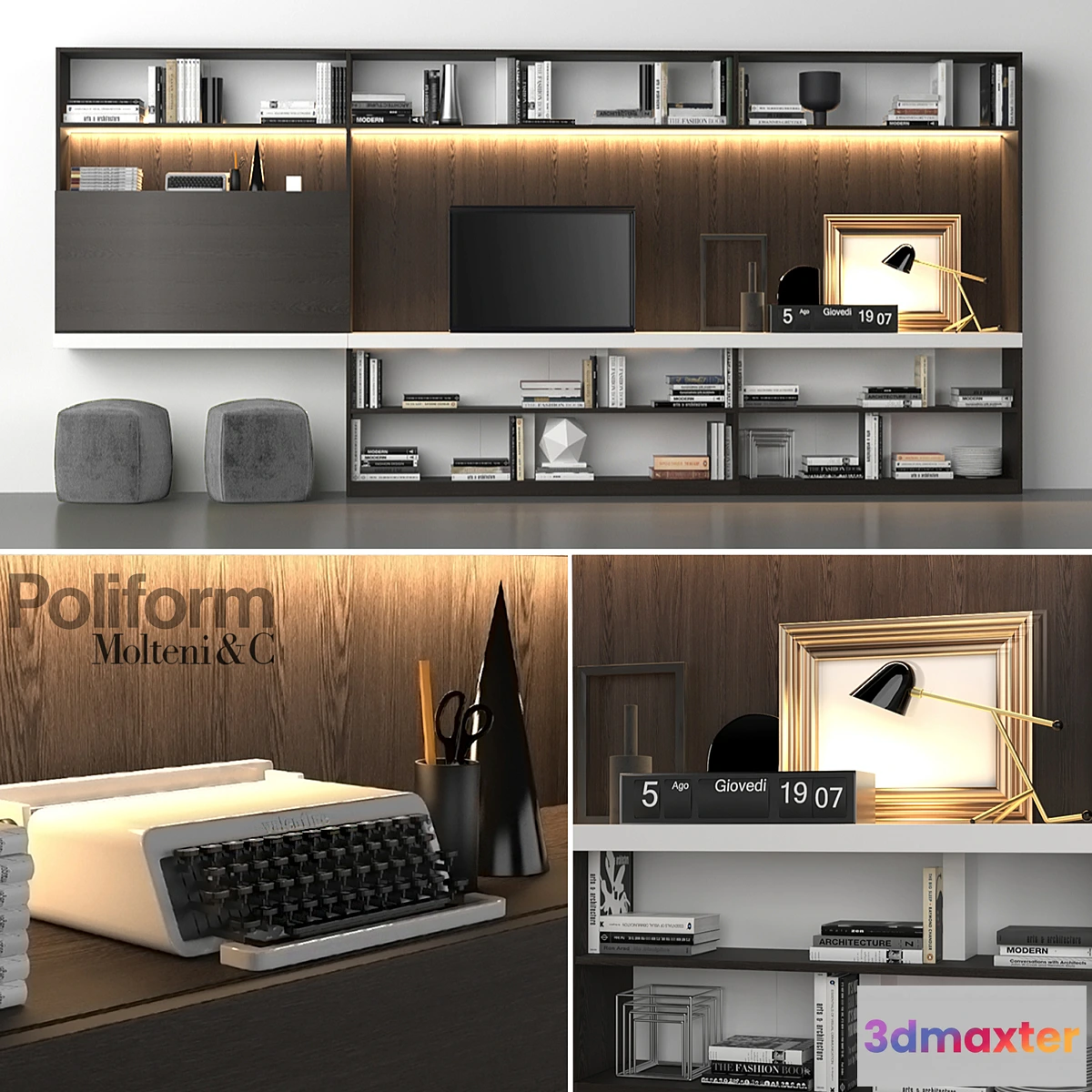 1473358 - Poliform_Storage_wall_MOLTENI_C 3D Max