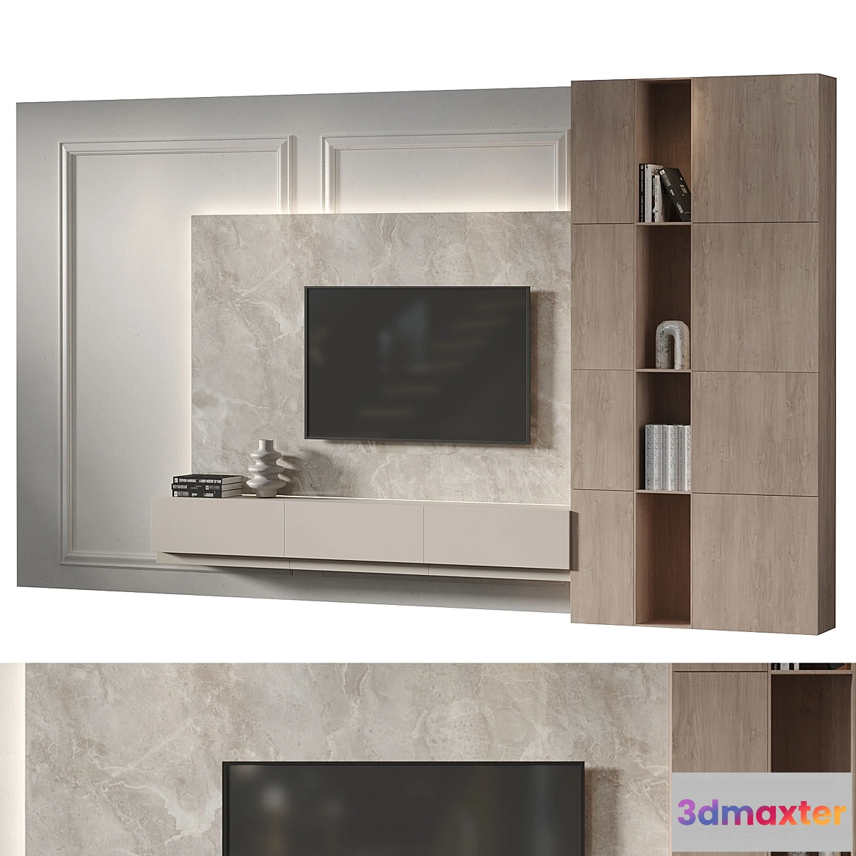 1476474 - TV wall set 12 3D Max