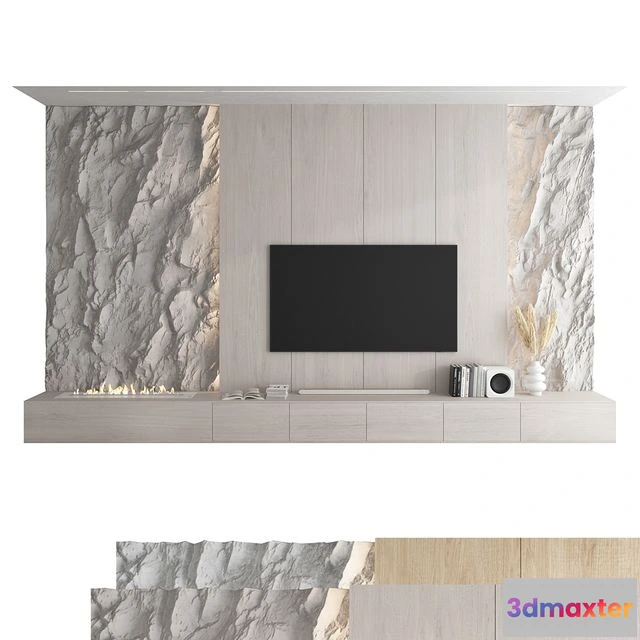 1541117 - TV Wall Set 49 3D Max