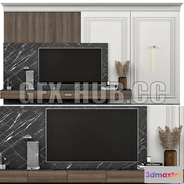 1543663 - TV WALL NO15 3D Max