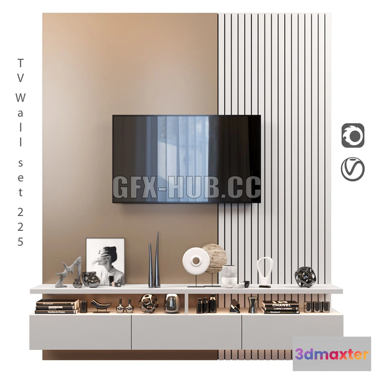 1543669 - TV Wall Set 225 3D Max