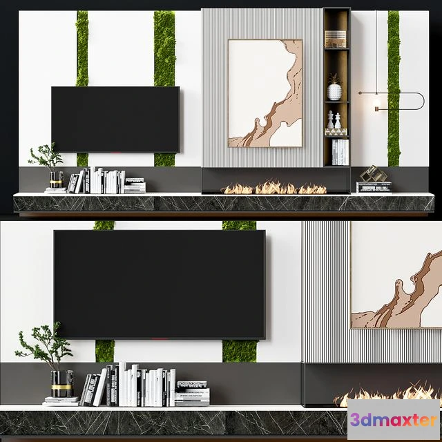 1545428 - TV Wall Modern 73 3D Max