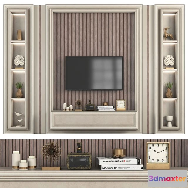 1556447 - Modern TV Wall set147 3D Max