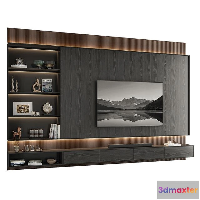1559013 - TV Wall Set 002 3D Max