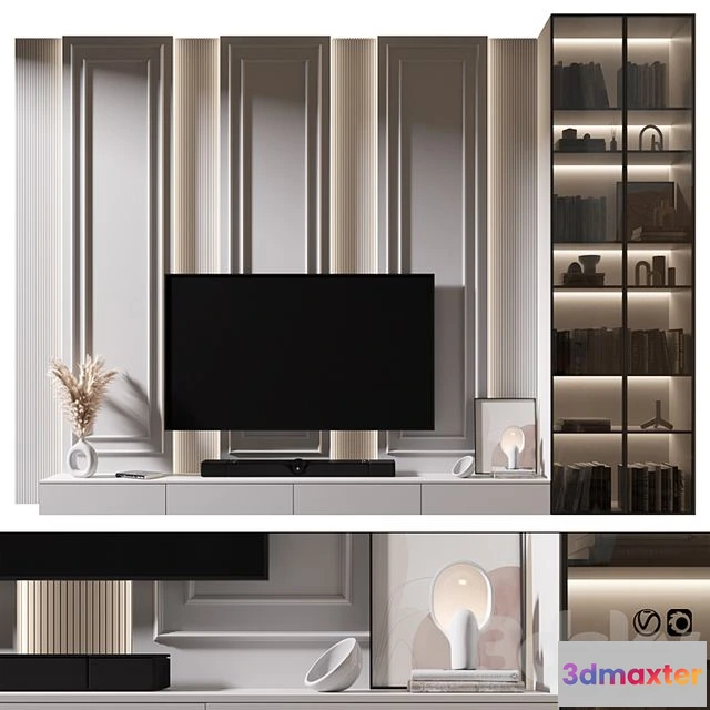 1559980 - TV Wall set 963 3D Max