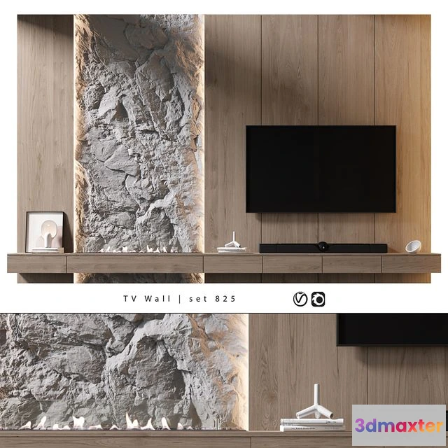 1564994 - TV Wall set 825 3D Max