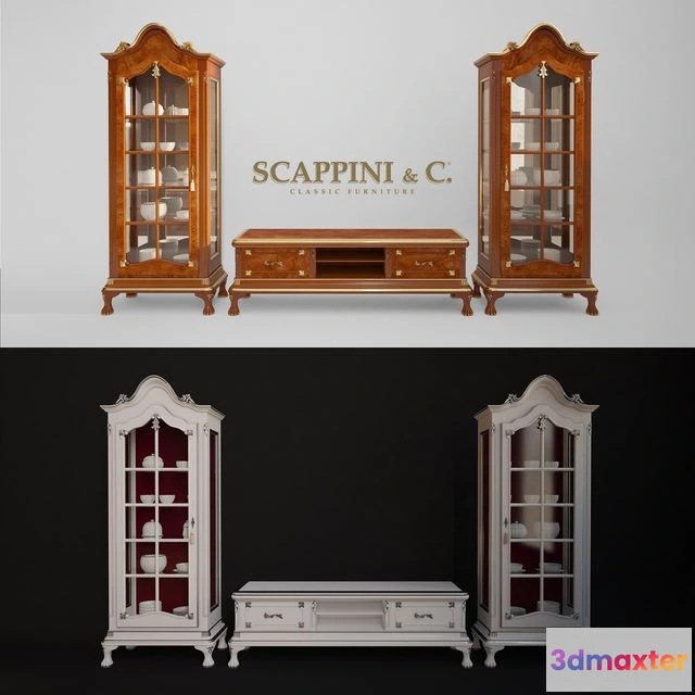 1566582 - SCAPPINI SHOWCASE TV Stand 3D Max