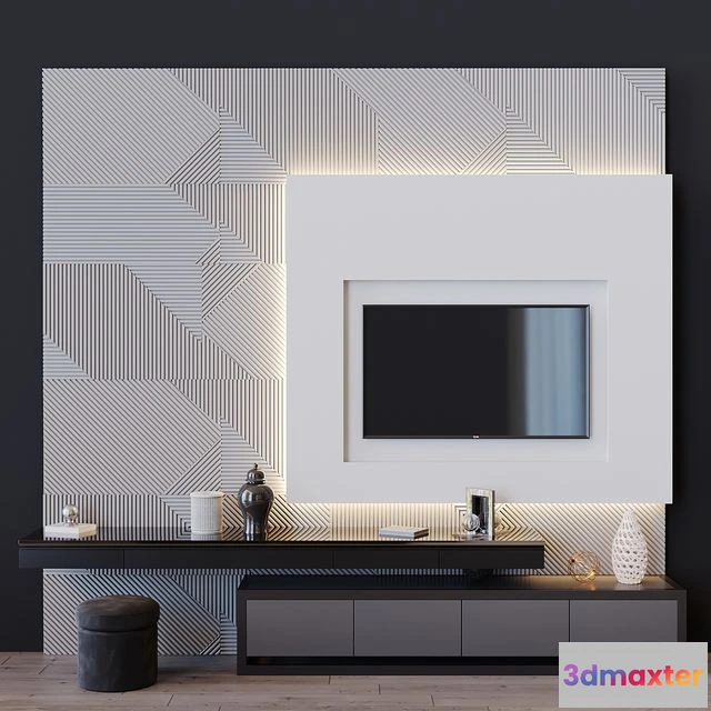 1568382 - Tv set 55 and decor 3D Max