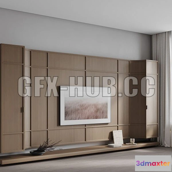 1568864 - TV wall Kushi 3D Max