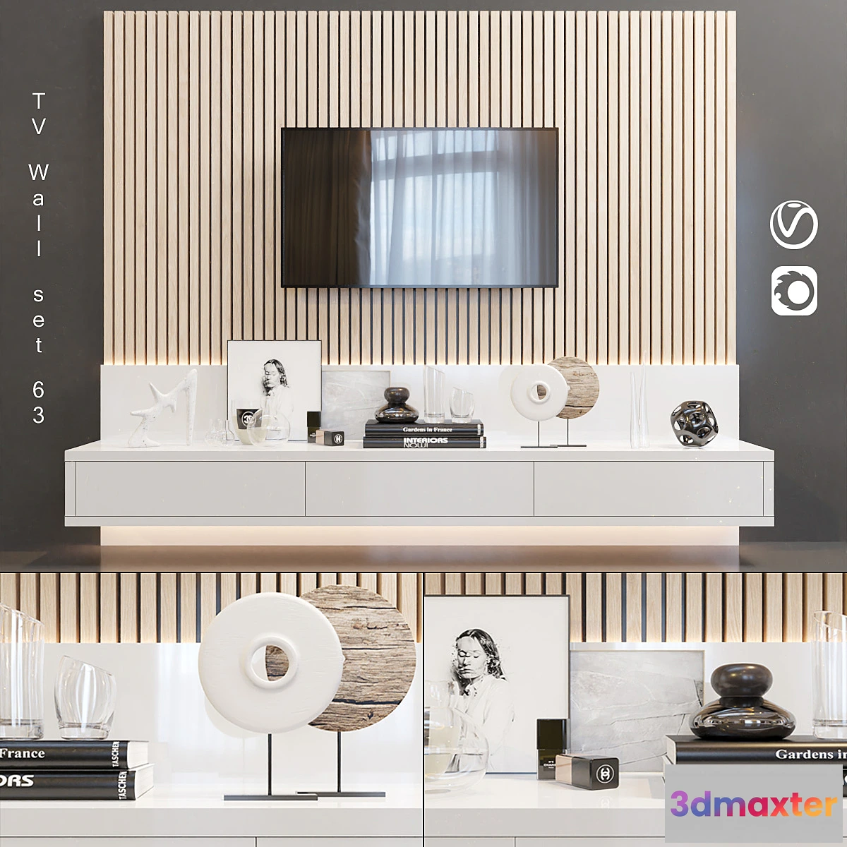 563017 - TV Wall  set 63